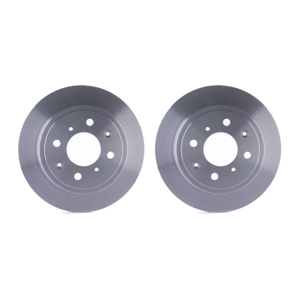 2 Brake Discs full Ø 61.1 mm 9 mm HELLA suitable for e.g. HONDA JAZZ