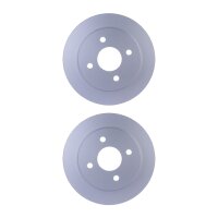 2 Brake Discs full Ø 63.6 mm 10.2 mm HELLA...