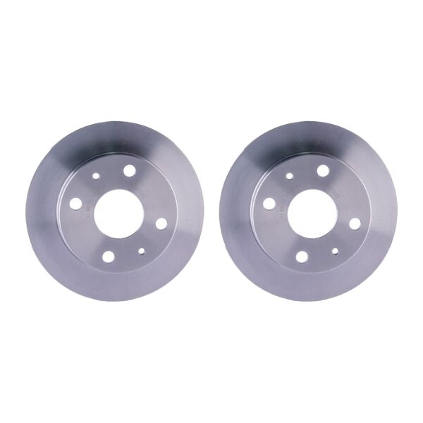 2 Brake Discs full Ø 55 mm 11 mm HELLA suitable for e.g. DAIHATSU CUORE