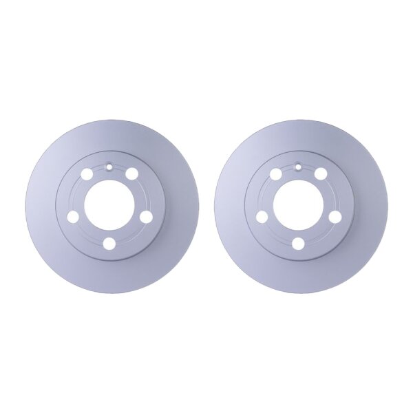 2 Brake Discs full Ø 65 mm 8.9 mm HELLA suitable for e.g. VW BORA