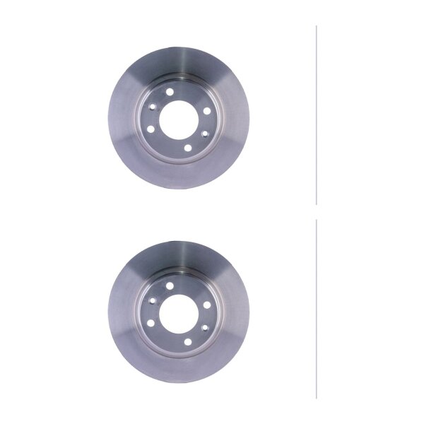 2 Bremsscheiben voll Ø 71,1 mm 14 mm HELLA passend für u.a. CITROËN C5