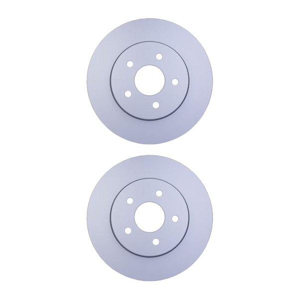 2 Brake Discs full Ø 63.5 mm 12 mm HELLA suitable for e.g. FORD MONDEO