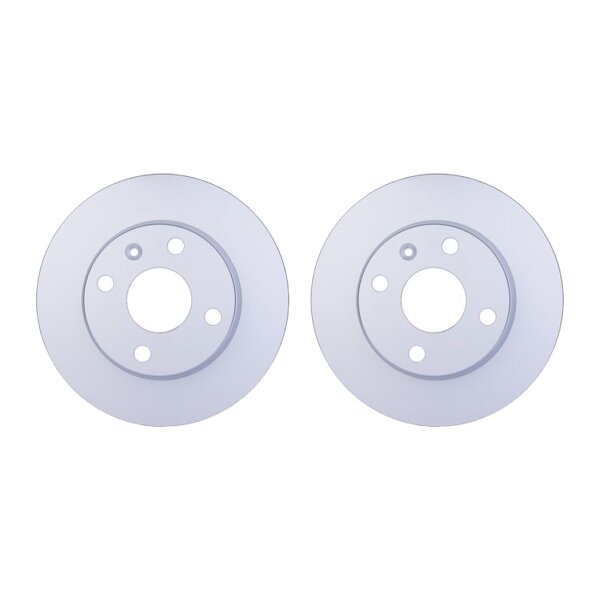 2 Brake Discs full Ø 57 mm 10 mm HELLA suitable for e.g. OPEL CORSA