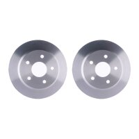 2 Brake Discs full Ø 72.2 mm 10 mm HELLA suitable...
