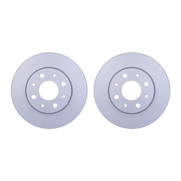 2 Brake Discs internally ventilated Ø 59 mm 20 mm HELLA for e.g. FIAT PANDA