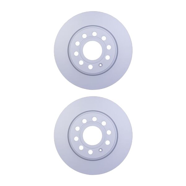 2 Brake Discs internally ventilated Ø 65 mm 22 mm HELLA for e.g. SEAT ALTEA