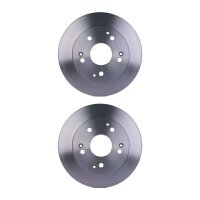 2 Brake Discs full Ø 64.2 mm 10 mm HELLA suitable...