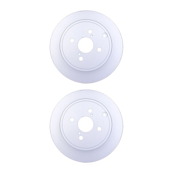 2 Brake Discs full Ø 55 mm 9 mm HELLA suitable for e.g. TOYOTA COROLLA