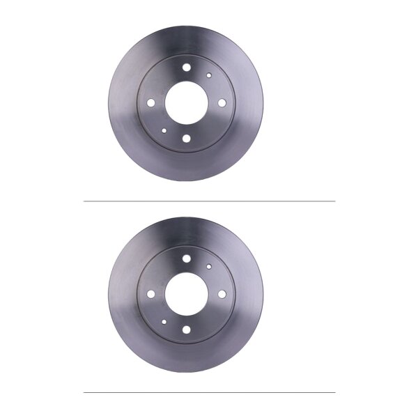 2 Brake Discs internally ventilated Ø 69 mm 24 mm HELLA for e.g. HYUNDAI ELANTRA