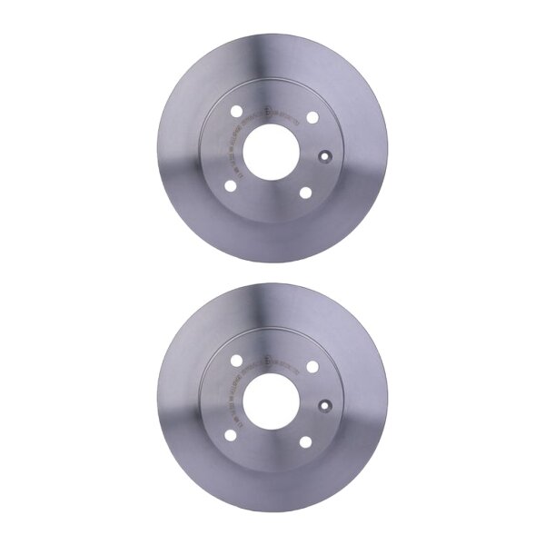 2 Brake Discs internally ventilated Ø 60 mm 24 mm HELLA for e.g. DAEWOO REZZO
