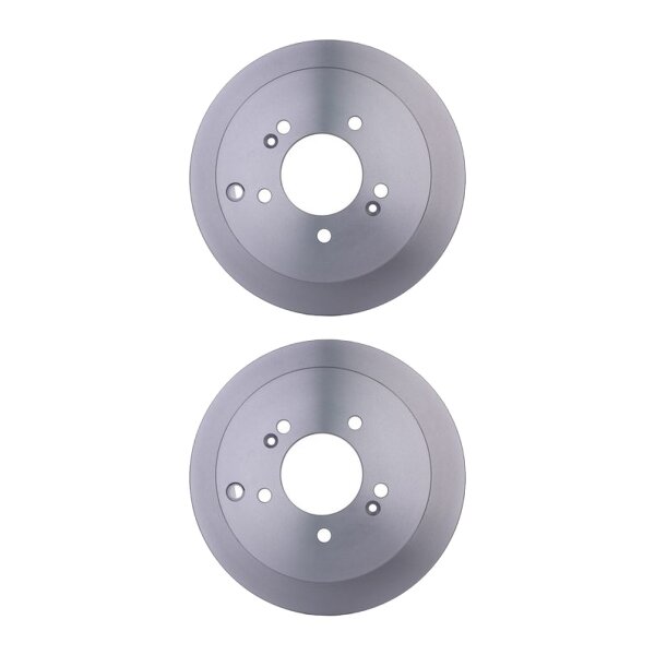 2 Brake Discs full Ø 76 mm 10.1 mm HELLA suitable for e.g. HYUNDAI SANTA