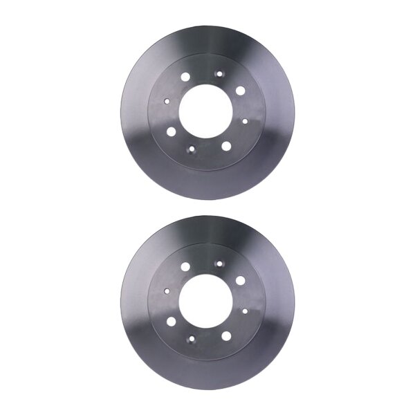 2 Brake Discs full Ø 76 mm 10 mm HELLA suitable for e.g. KIA CERATO
