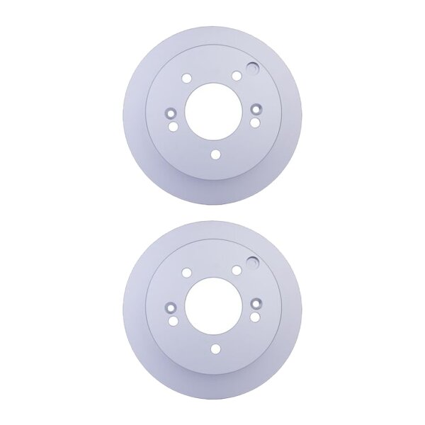 2 Brake Discs full Ø 76.1 mm 10.1 mm HELLA suitable for e.g. HYUNDAI SONATA