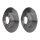 2 Brake Discs full Ø 76 mm 10 mm HELLA suitable for e.g. HYUNDAI COUPE