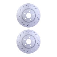 2 Brake Discs perforated Ø 67 mm 32 mm HELLA...