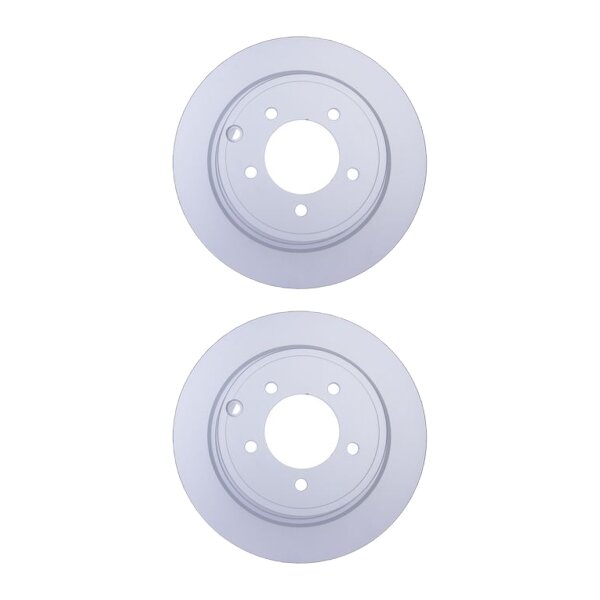 2 Brake Discs full Ø 80 mm 10 mm HELLA suitable for e.g. MITSUBISHI ASX