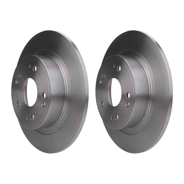 2 Brake Discs full Ø 64.2 mm 9 mm HELLA suitable for e.g. HONDA ACCORD