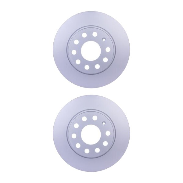 2 Brake Discs full Ø 65 mm 10 mm HELLA suitable for e.g. AUDI A3