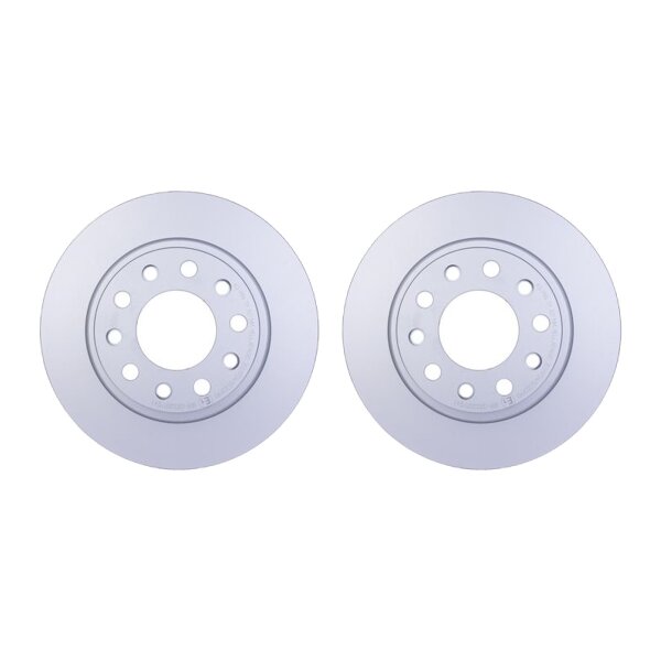 2 Brake Discs full Ø 70 mm 10 mm HELLA for e.g. ALFA ROMEO GIULIETTA