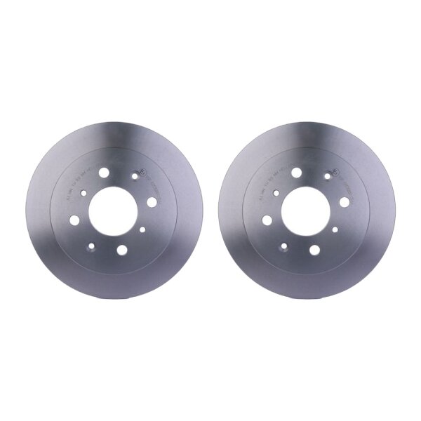 2 Brake Discs full Ø 61 mm 9 mm HELLA suitable for e.g. HONDA JAZZ