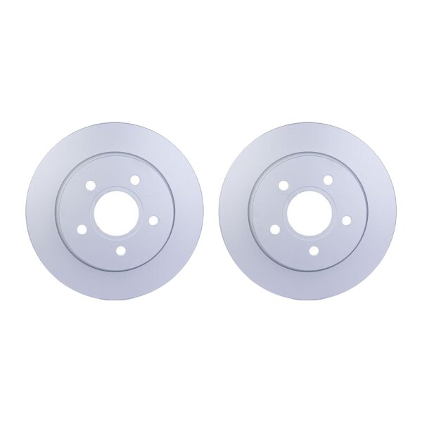 2 Brake Discs full Ø 63.5 mm 11 mm HELLA suitable for e.g. FORD FOCUS