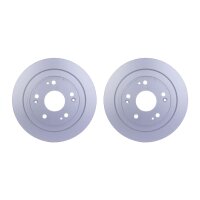 2 Brake Discs full Ø 64.1 mm 10 mm HELLA suitable...