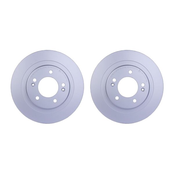 2 Brake Discs full Ø 76 mm 10 mm HELLA suitable for e.g. KIA CEED