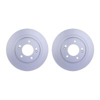 2 Brake Discs full Ø 76 mm 10 mm HELLA suitable...