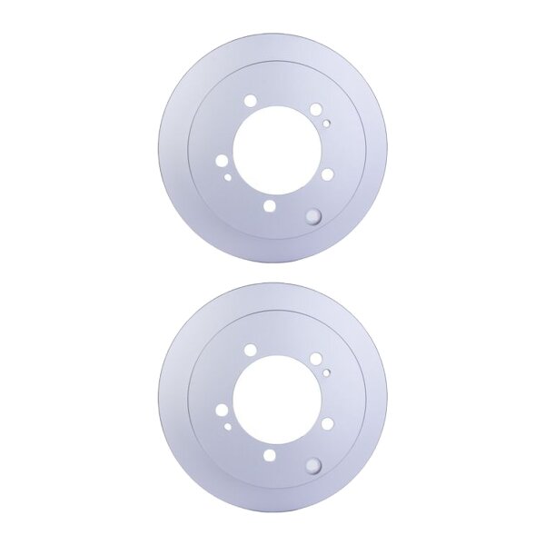 2 Brake Discs full Ø 90 mm 10 mm HELLA for e.g. MITSUBISHI OUTLANDER