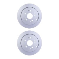 2 Brake Discs full Ø 64.2 mm 9 mm HELLA suitable...