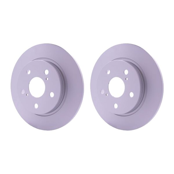2 Bremsscheiben voll Ø 62 mm 10 mm HELLA passend für u.a. TOYOTA AURIS