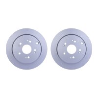 2 Brake Discs full Ø 64.1 mm 10 mm HELLA suitable...