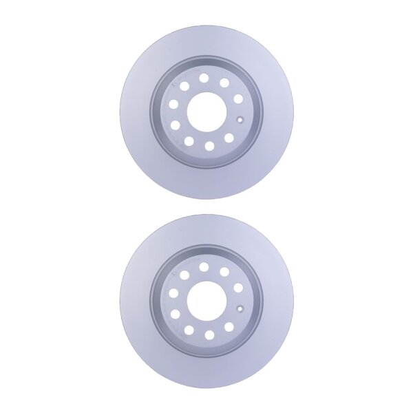2 Brake Discs full Ø 65 mm 12 mm HELLA suitable for e.g. AUDI Q3