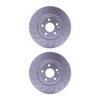 2 Brake Discs perforated Ø 67 mm 30 mm HELLA...