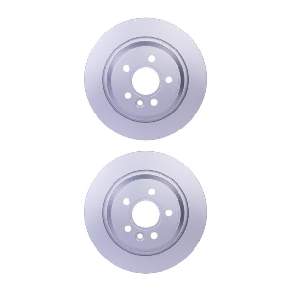 2 Brake Discs full Ø 63.6 mm 11 mm HELLA suitable for e.g. VOLVO V60