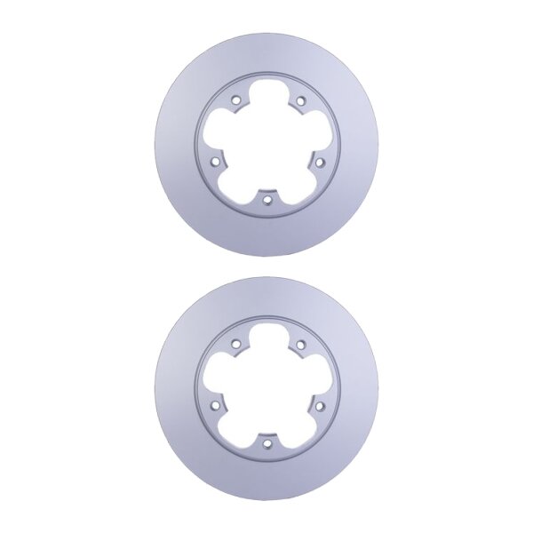2 Brake Discs full Ø 122.5 mm 16 mm HELLA suitable for e.g. FORD TRANSIT