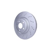 2 Brake Discs perforated Ø 67 mm 32 mm HELLA suitable for MB SLK