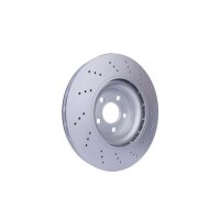2 Brake Discs perforated Ø 67 mm 32 mm HELLA suitable for MB SLK