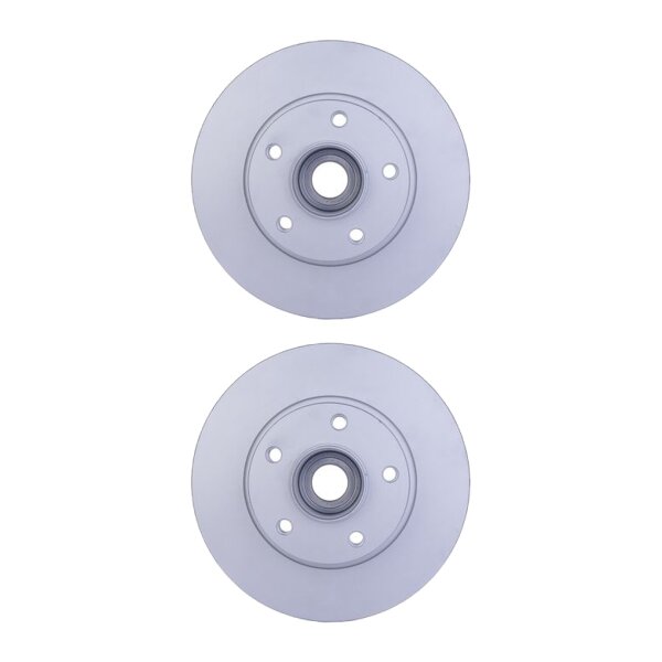 2 Brake Discs full Ø 62.5 mm 12 mm HELLA suitable for e.g. NISSAN PRIMASTAR