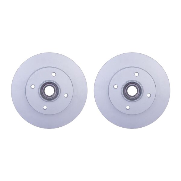 2 Bremsscheiben voll Ø 55,9 mm 9 mm HELLA passend für u.a. PEUGEOT 208