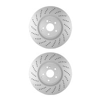 2 Brake Discs perforated Ø 67 mm 36 mm HELLA...