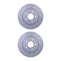 2 Brake Discs perforated Ø 70.6 mm 23 mm HELLA...