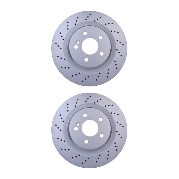 2 Brake Discs perforated Ø 67 mm 26 mm HELLA suitable for e.g. MB CLS