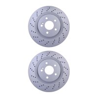2 Brake Discs perforated Ø 67 mm 26 mm HELLA...