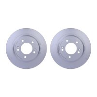 2 Brake Discs full Ø 76 mm 10 mm HELLA suitable...