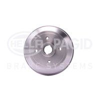 Brake drum with wheel hub HELLA PAGID for OPEL CORSA B (S93)