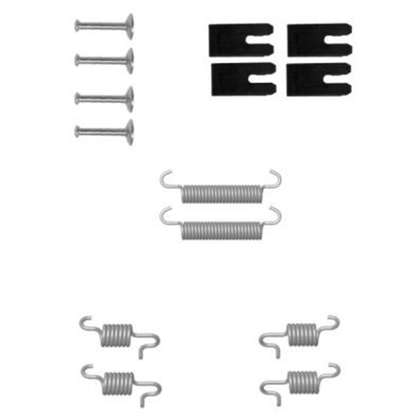 Accessory Set Parking Brake Shoes 14 pcs. HELLA for e.g. RENAULT KANGOO