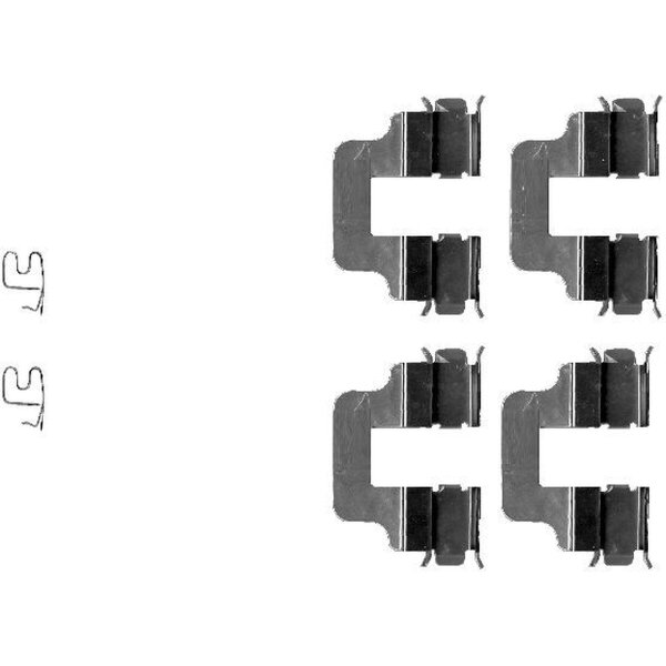 Accessory kit disc brake pad Lucas 6 pcs. HELLA for FIAT 500C/595C/695C