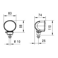 Arbeitsscheinwerfer LED Nahfeldausleuchtung HELLA für SAME