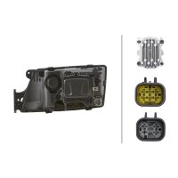Hauptscheinwerfer rechts Halogen PY21W HELLA für MAN...